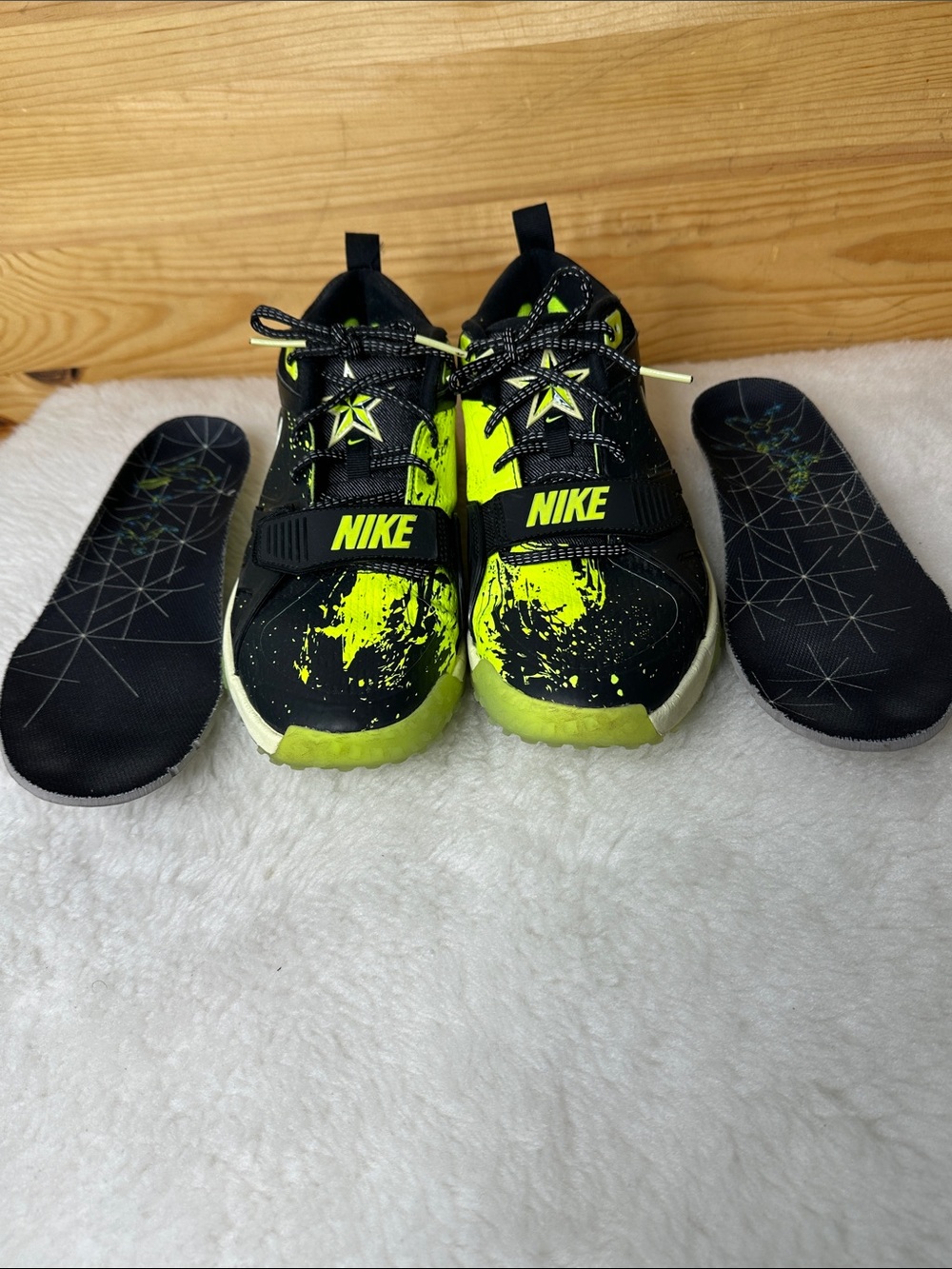 Nike Air Zoom Diamond Elite Turf Mens Sz10.5 Black Volt Baseball Shoe FV6100-001